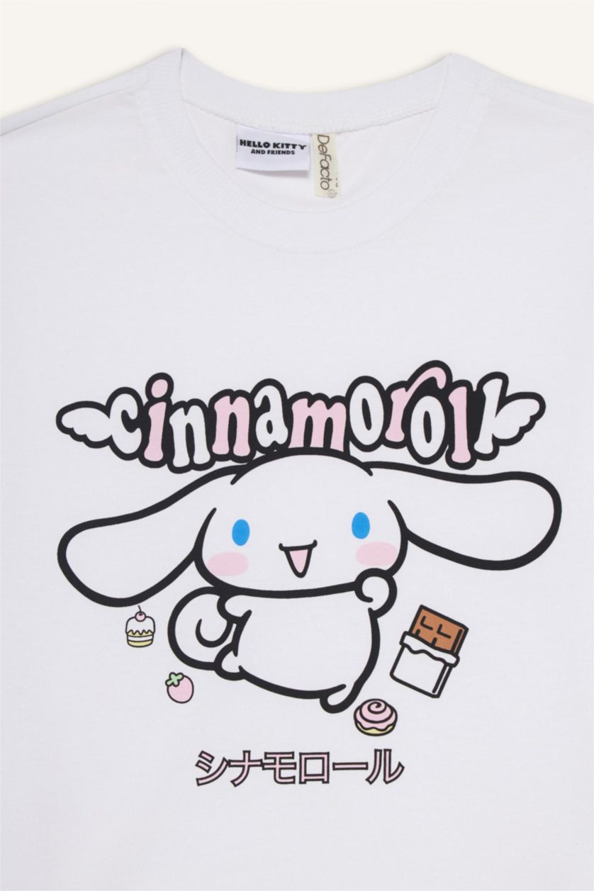 Kız Çocuk - Genç Kız Beyaz Cınnamoroll Relax Fıt Tişört Kız Çocuk