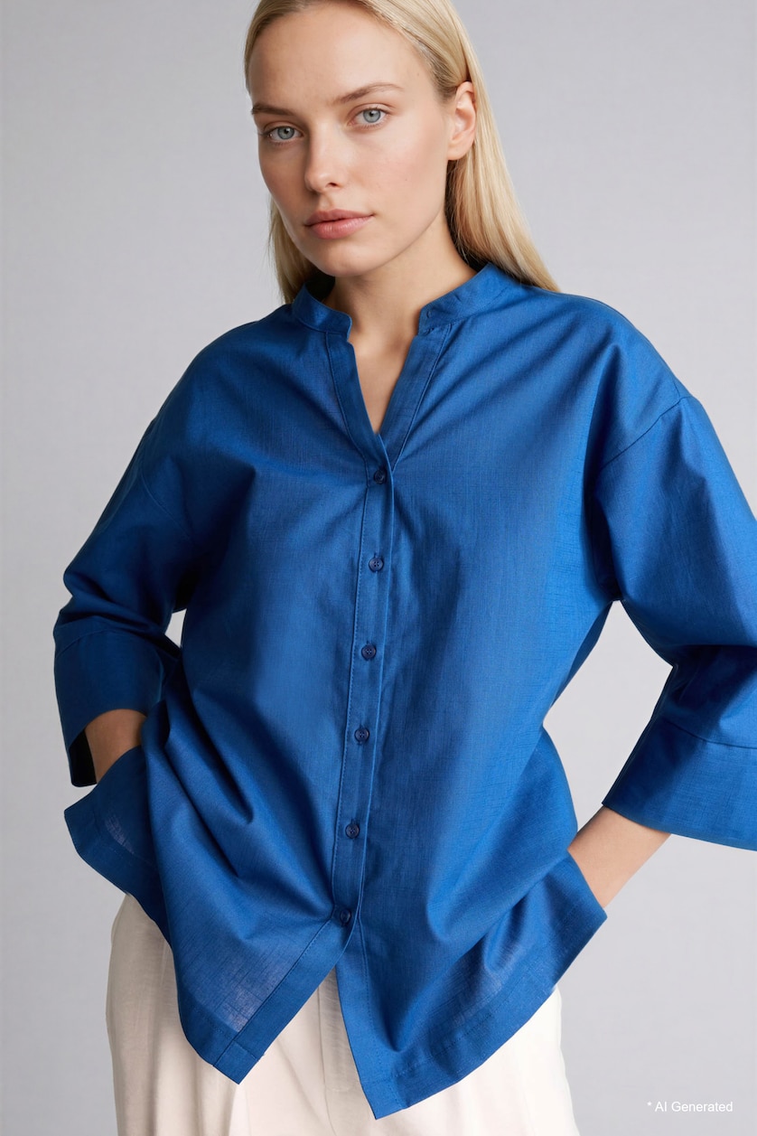 Women Blue Regular Fit Long Sleeve Shirt