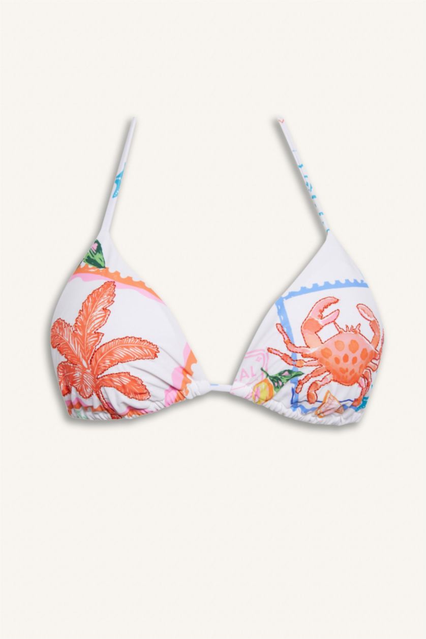 Женщины Кремовый Bikini Top