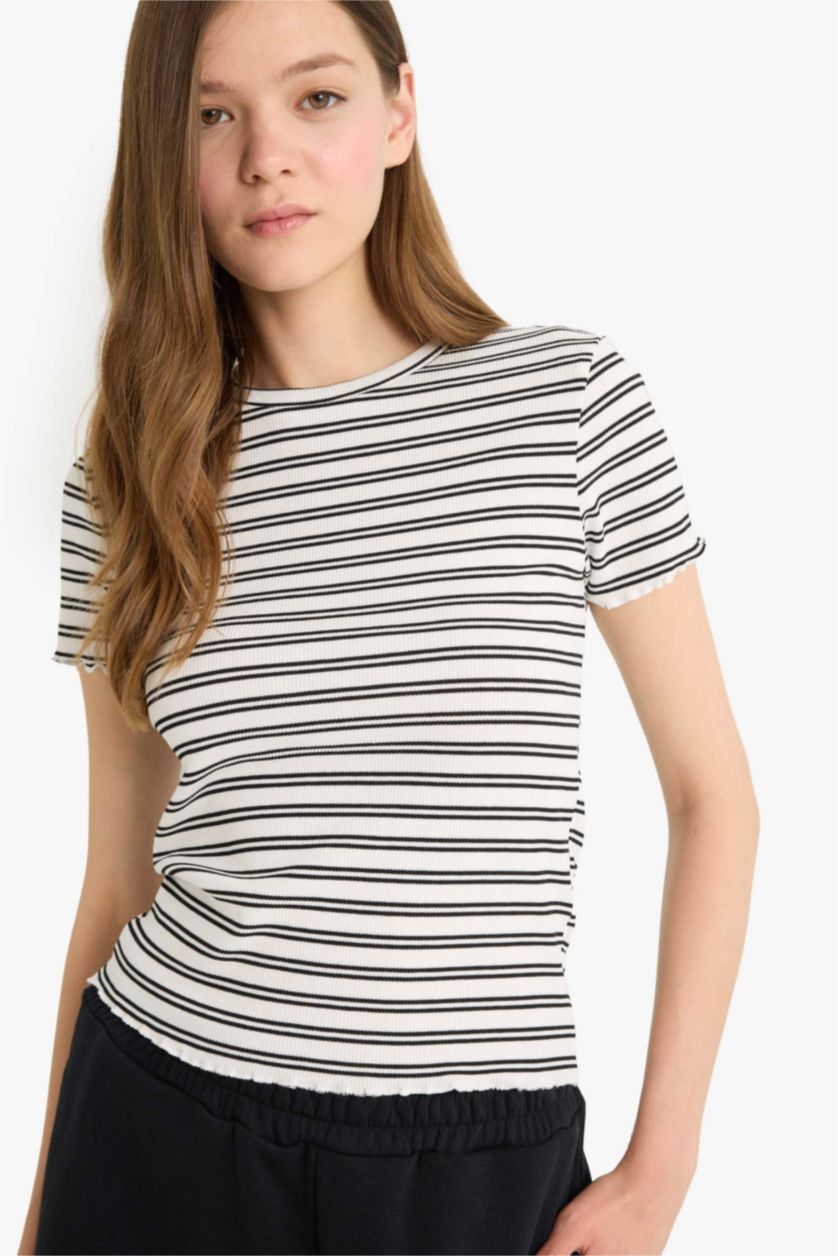 نساء أبيض سيت قصة عادية من قطعتين