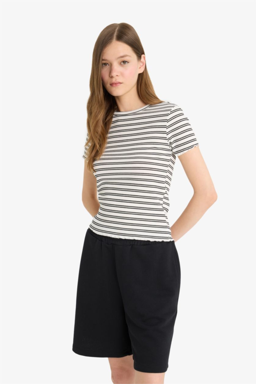 نساء أبيض سيت قصة عادية من قطعتين