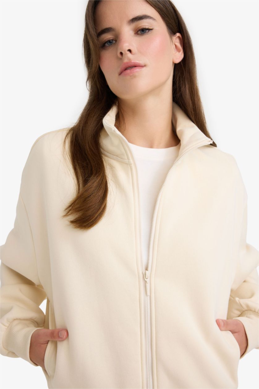 Әйелдерге Жеңіл тас бокси фит ұзартылған жаға Кардиган