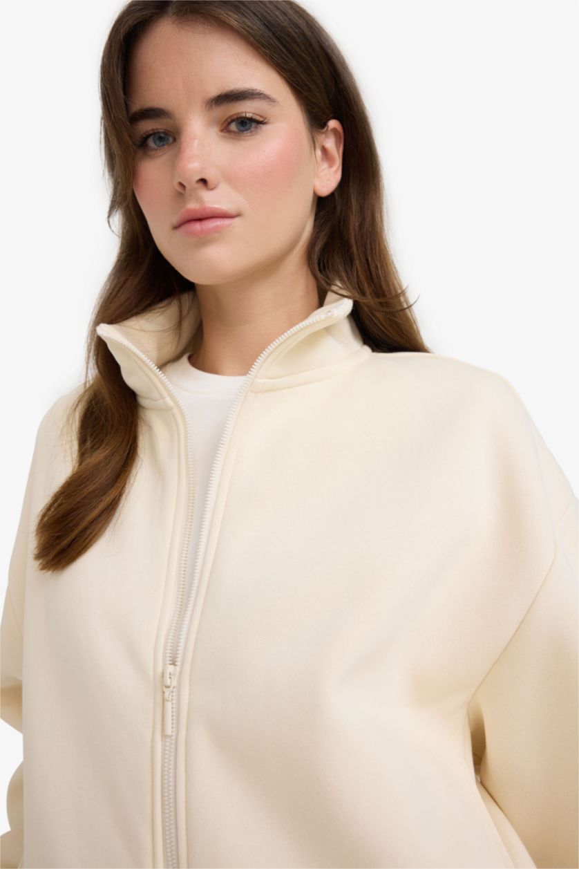 Әйелдерге Жеңіл тас бокси фит ұзартылған жаға Кардиган