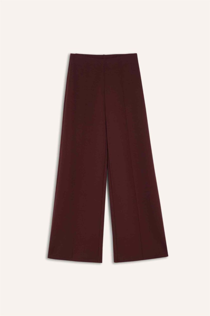 FEMME Marron Pantalon droit à poches