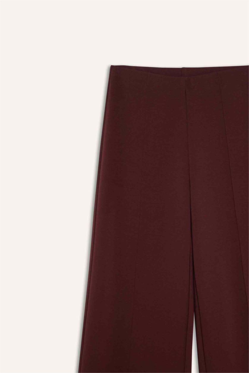 FEMME Marron Pantalon droit à poches
