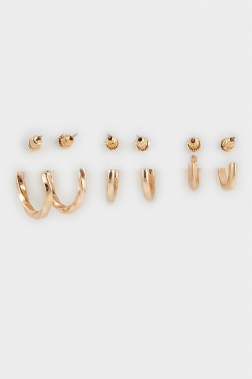 Kadın Altın Kadın 3'lü Gold Küpe