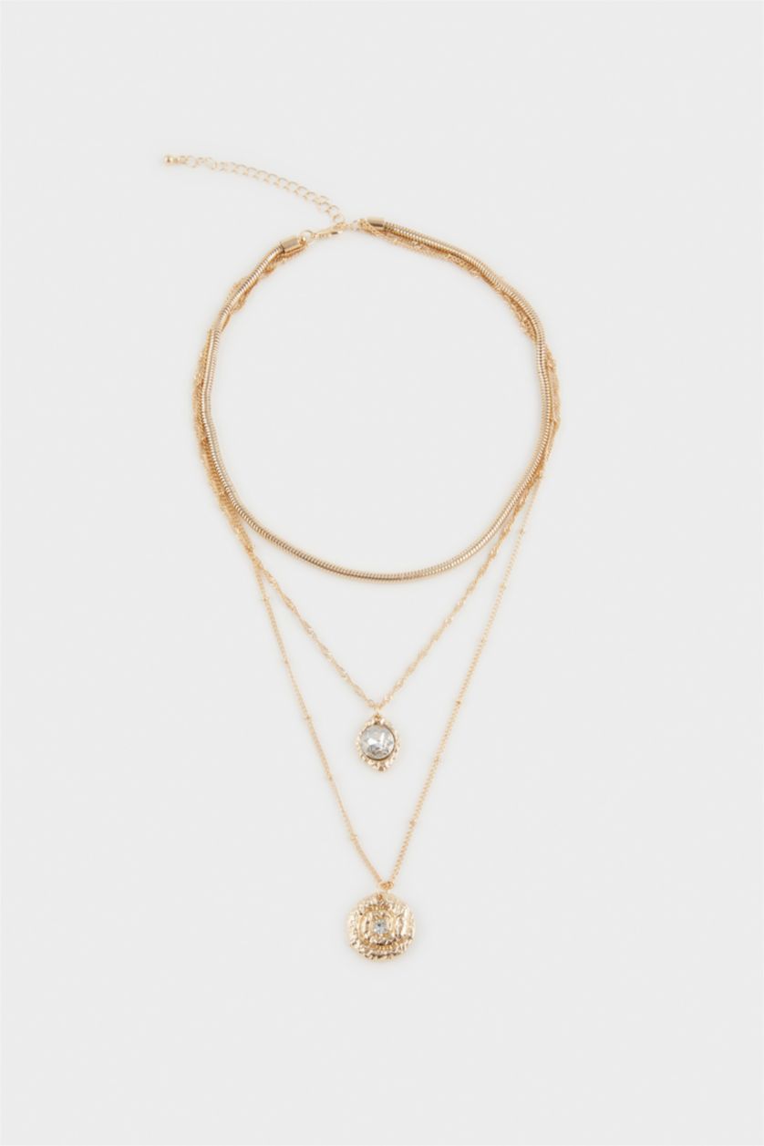 Kadın Altın Kadın 2'li Gold Kolye