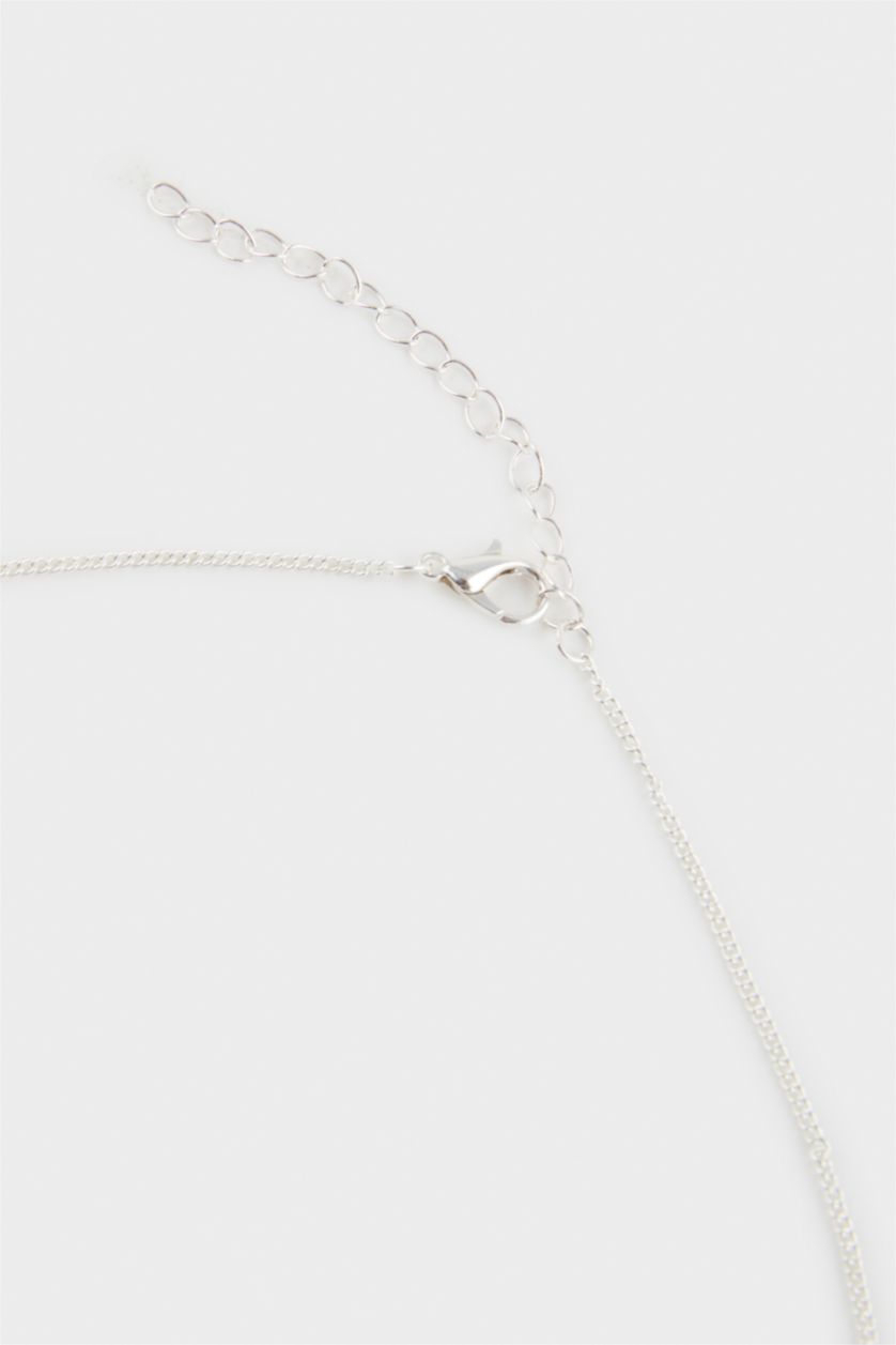 Kadın Gümüş Kadın Çiçekli Silver Kolye Küpe Seti