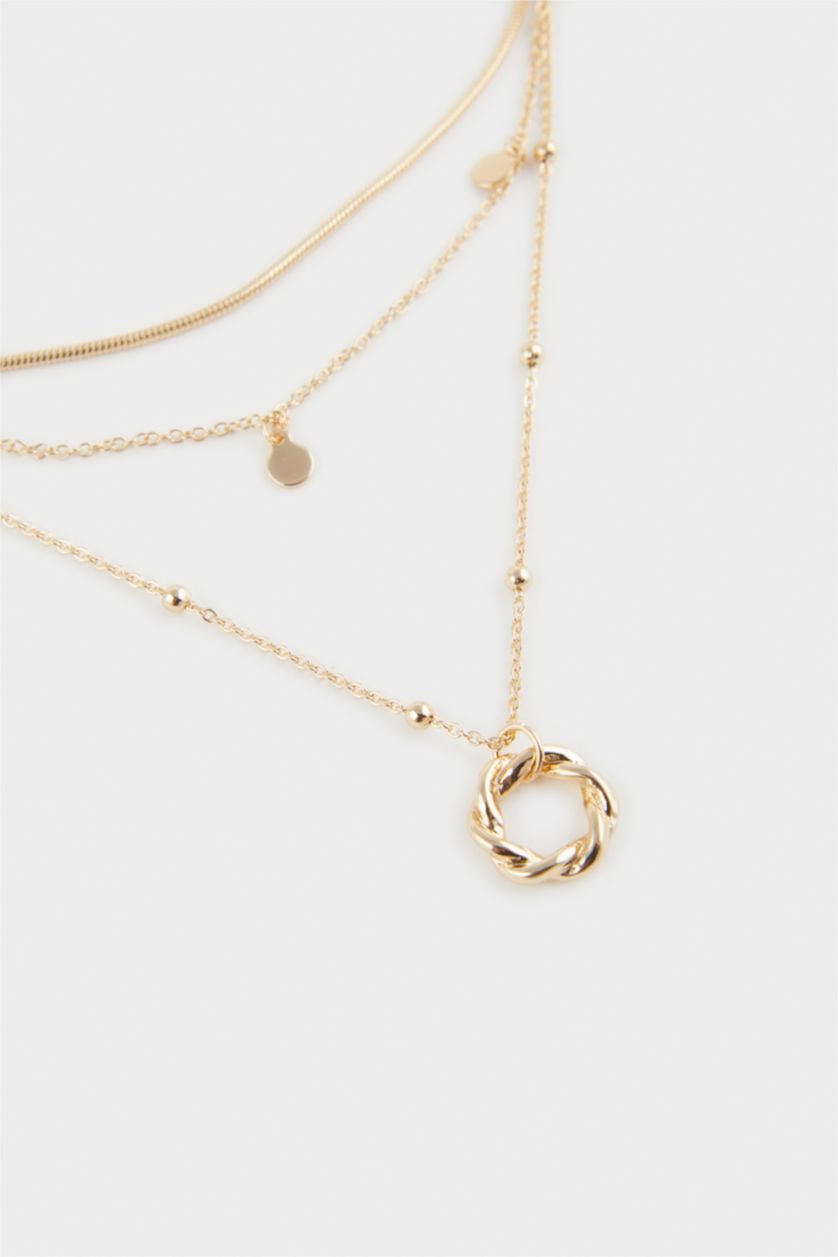 Kadın Altın Kadın 3'lü Gold Kolye