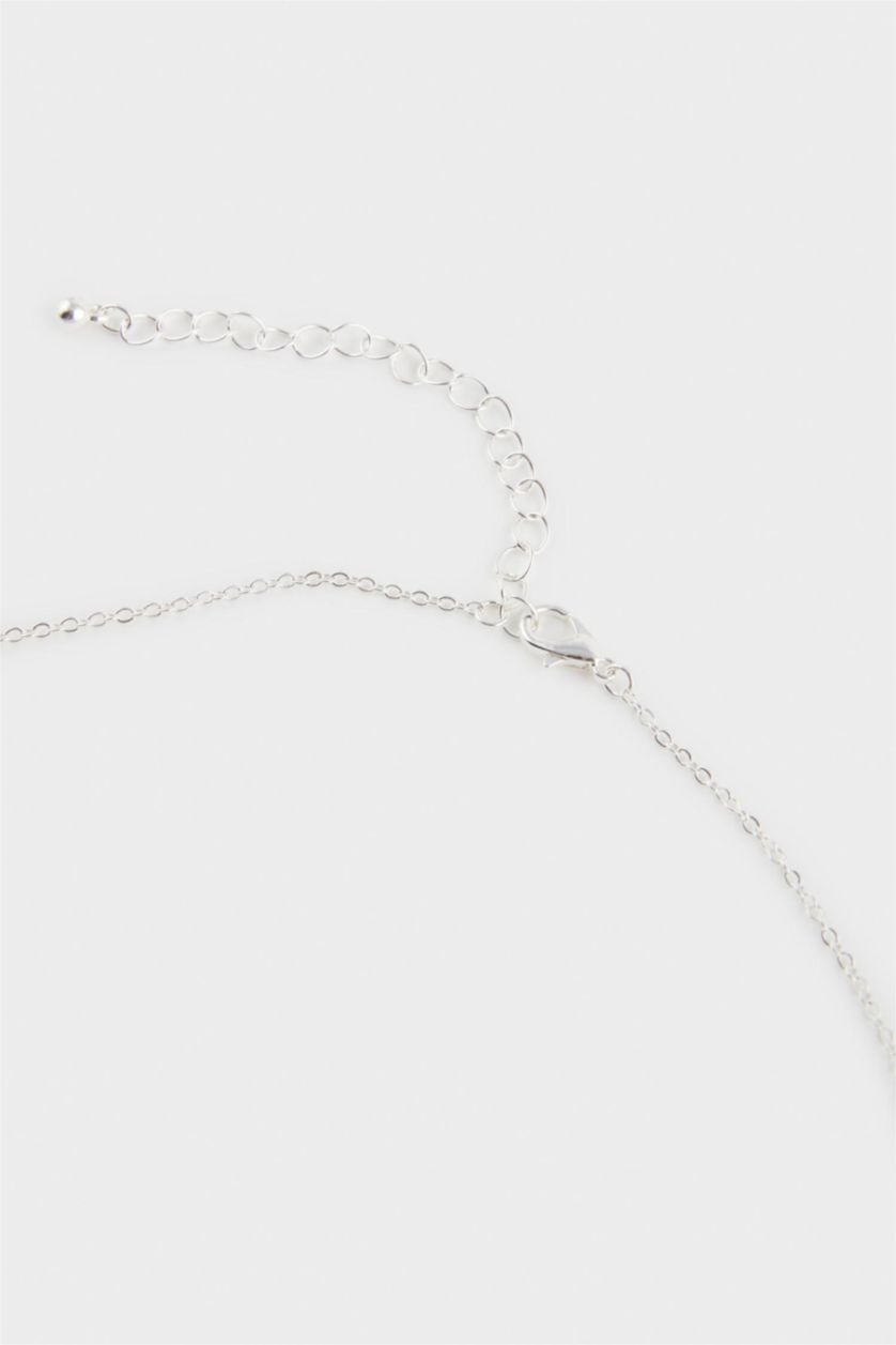 Kadın Gümüş Kadın Taşlı Çiçekli Silver Kolye Küpe Seti