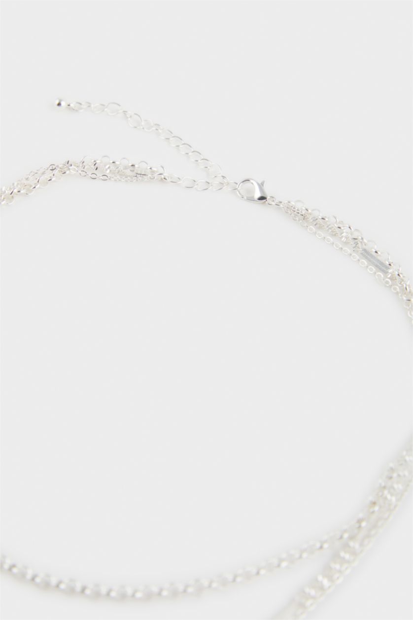 Kadın Gümüş Kadın Yıldızlı Silver Kolye