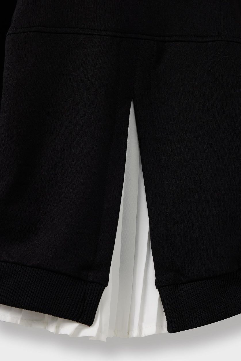 Baby Girl Black Baby Girl Printed Soft Lining Sweatshirt