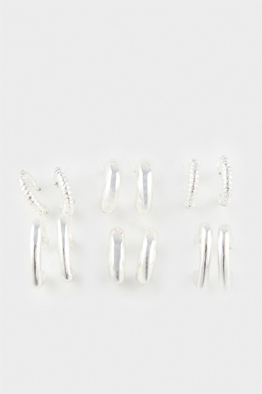 Kadın Gümüş Kadın 6'lı Silver Küpe