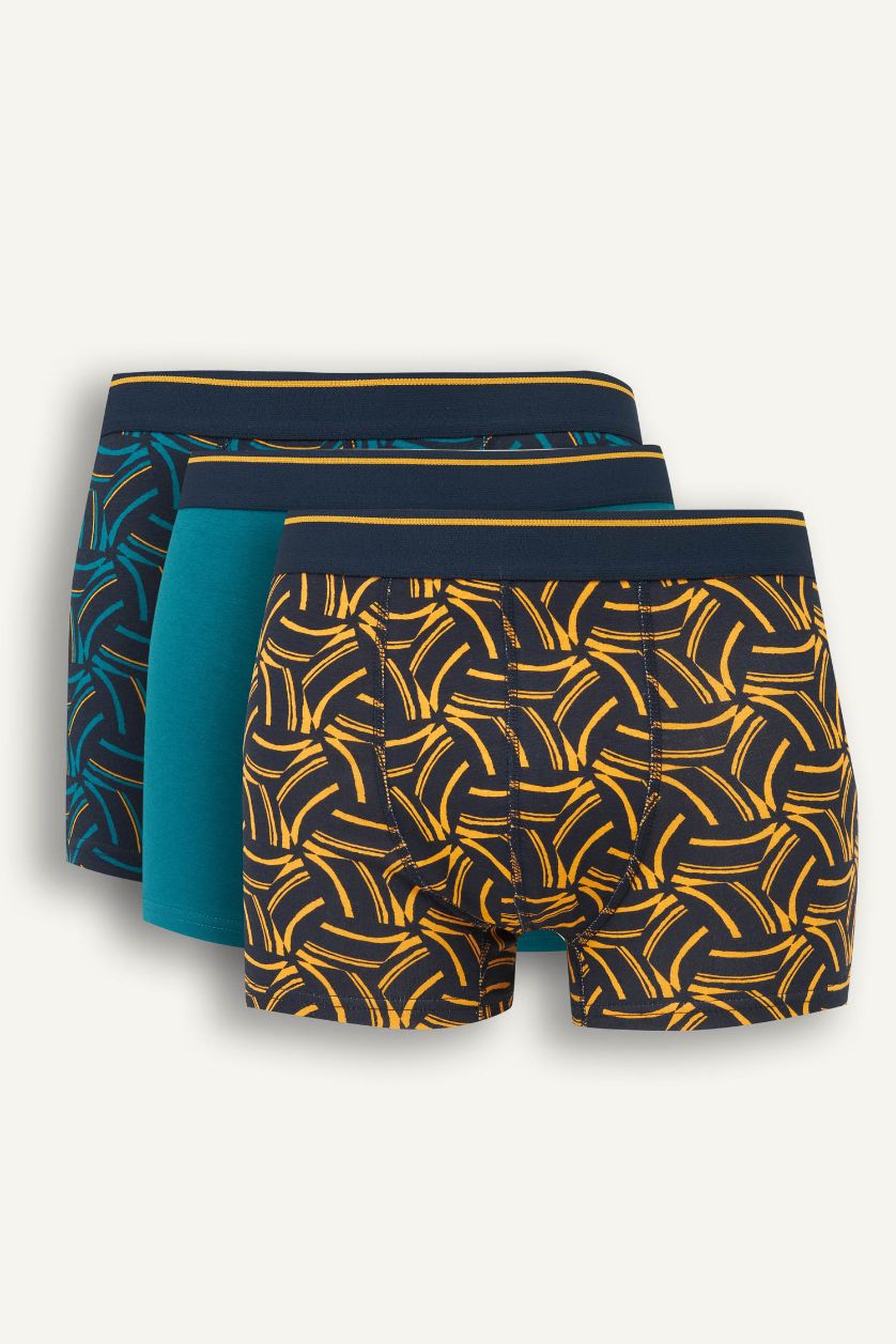 رجال كحلي بوكسر مخطط - 3 قطع