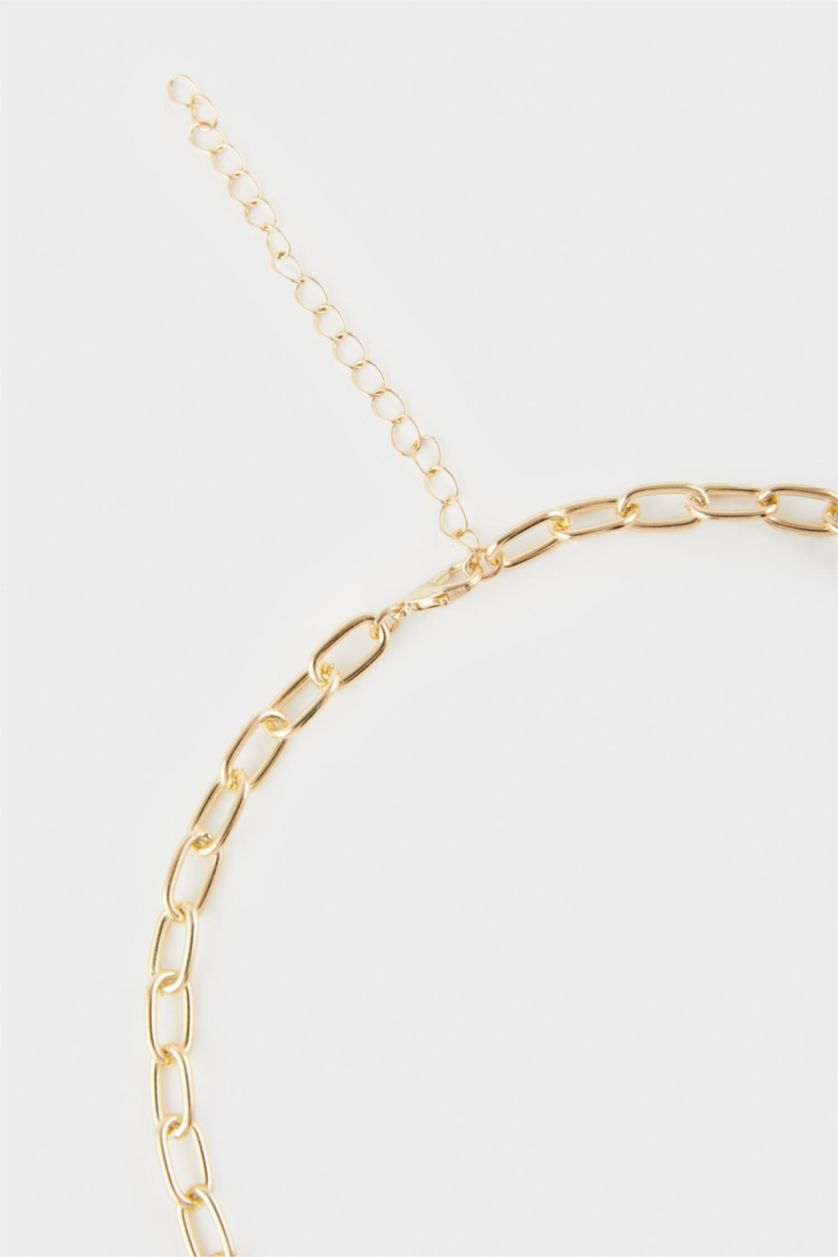 Kadın Altın Kadın Kalp Charmlı Gold Kolye