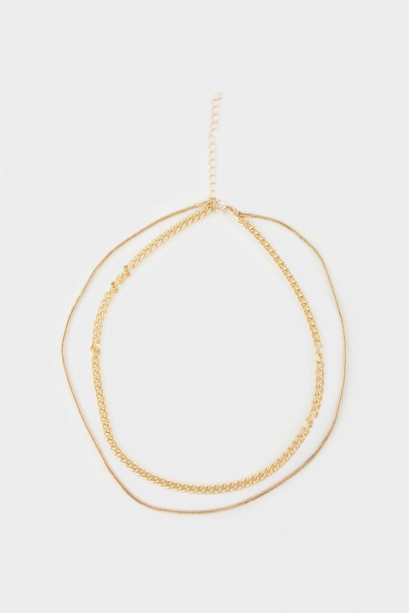 Kadın Altın Kadın 2'li Gold Kolye