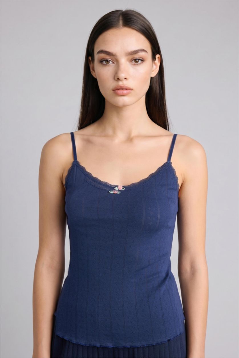 Kadın Lacivert Pamuklu Atlet