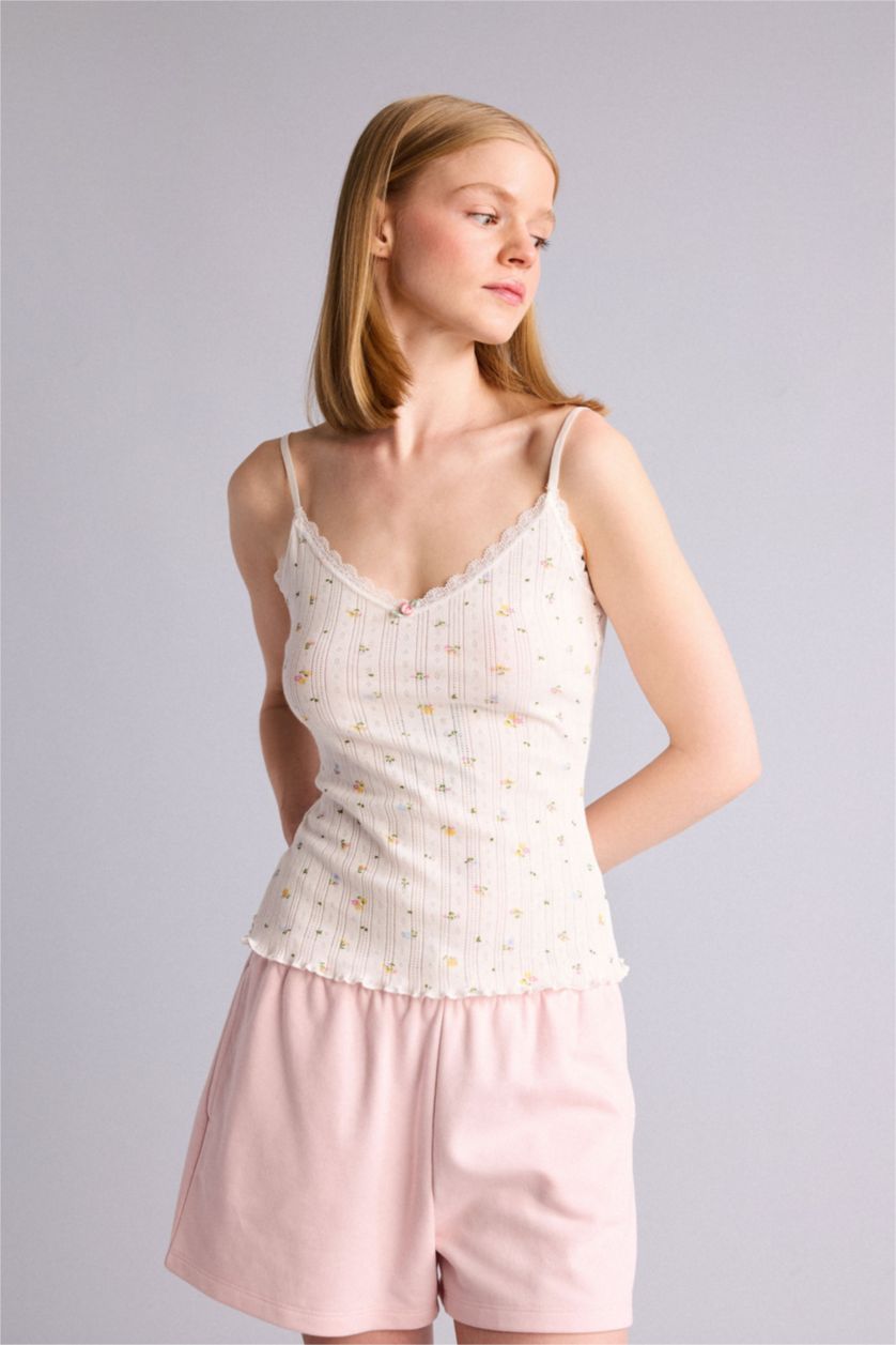 Woman White Cotton Tank Top
