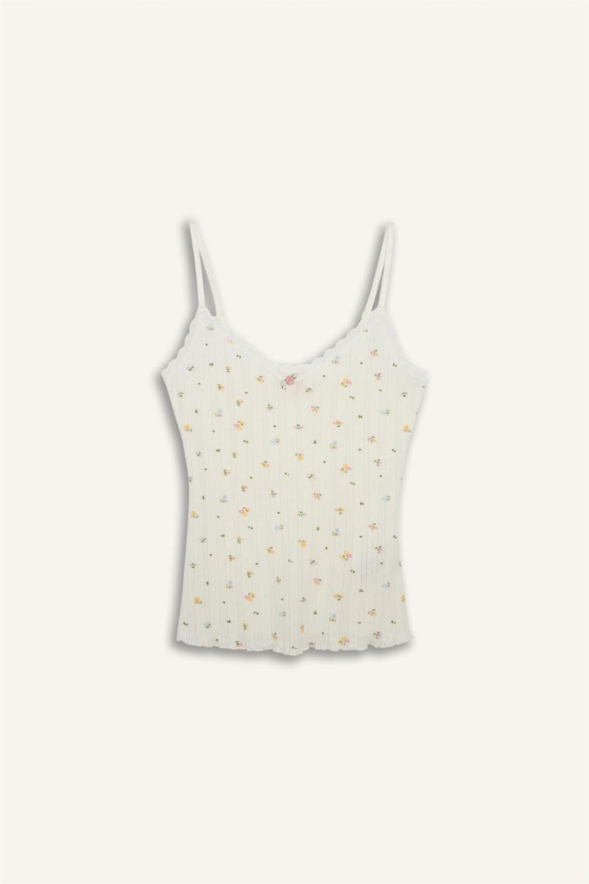 Woman White Cotton Tank Top