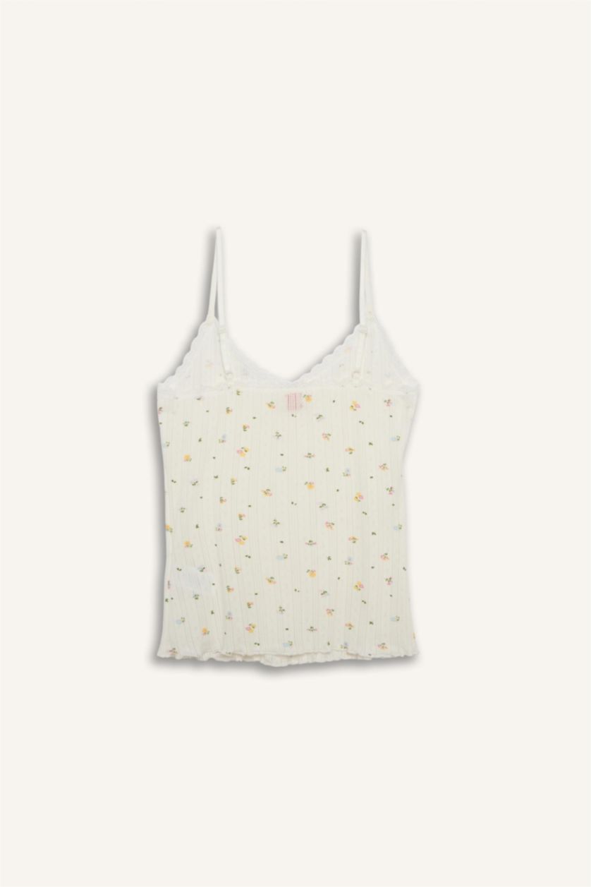 Woman White Cotton Tank Top
