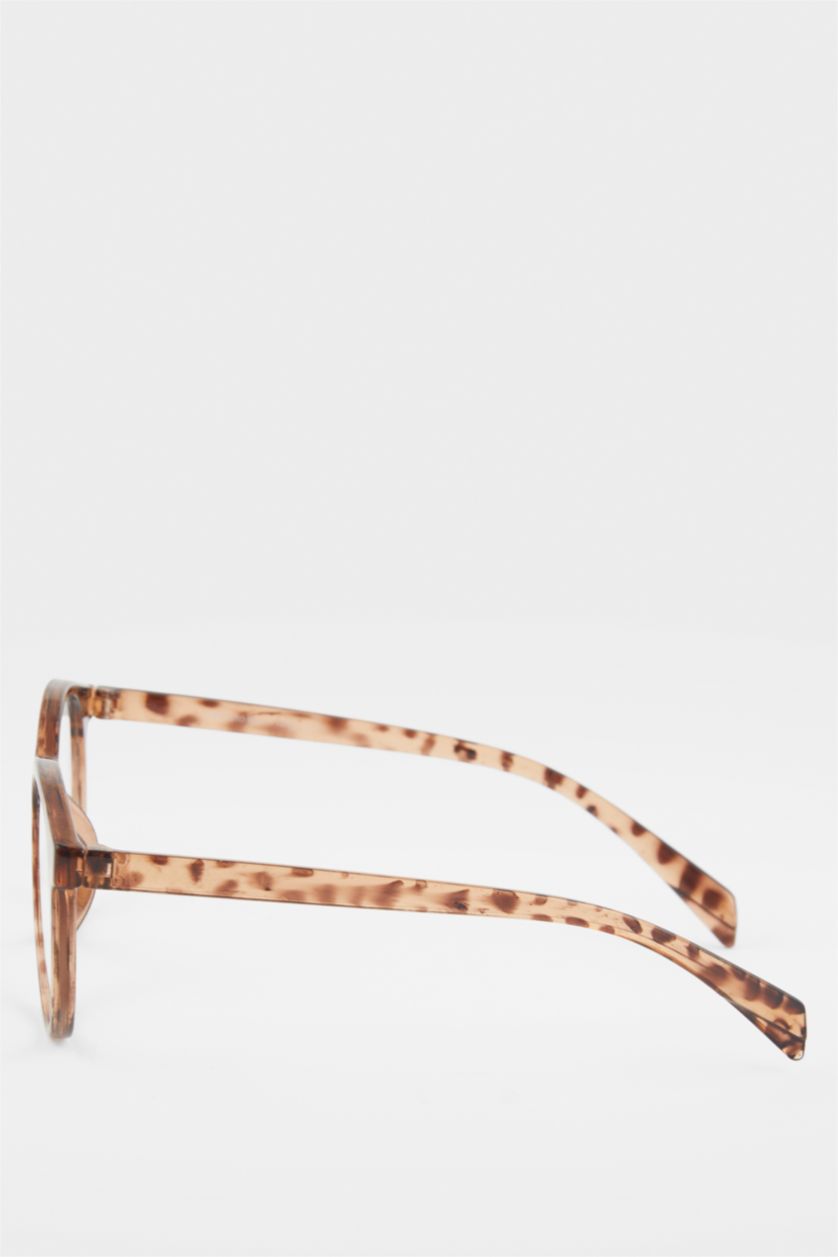 Kadın TRIXI - leopard Unisex Mavi Cam Leopar Desen Çerçeveli Gözlük