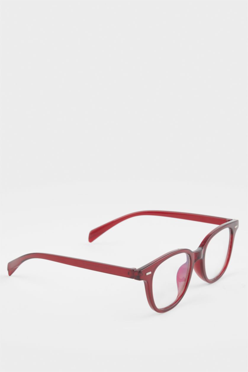 Kadın Bordo Unisex Mavi Cam Kahverengi Çerçeveli Gözlük
