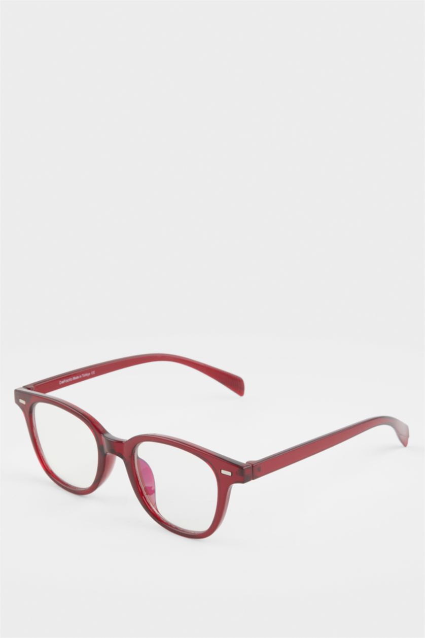 Kadın Bordo Unisex Mavi Cam Kahverengi Çerçeveli Gözlük