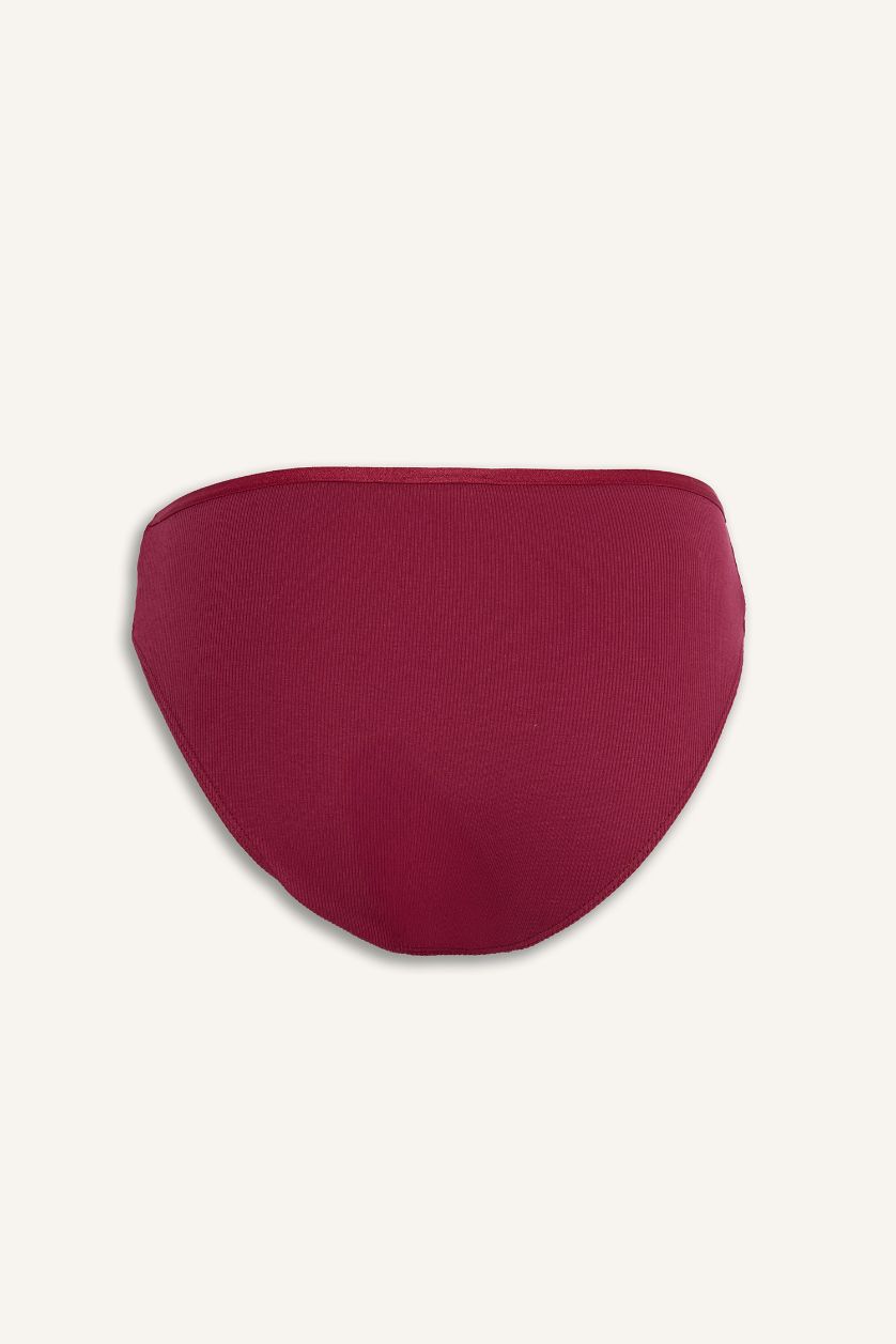Kadın Bordo Ribana 2'li Brief Külot