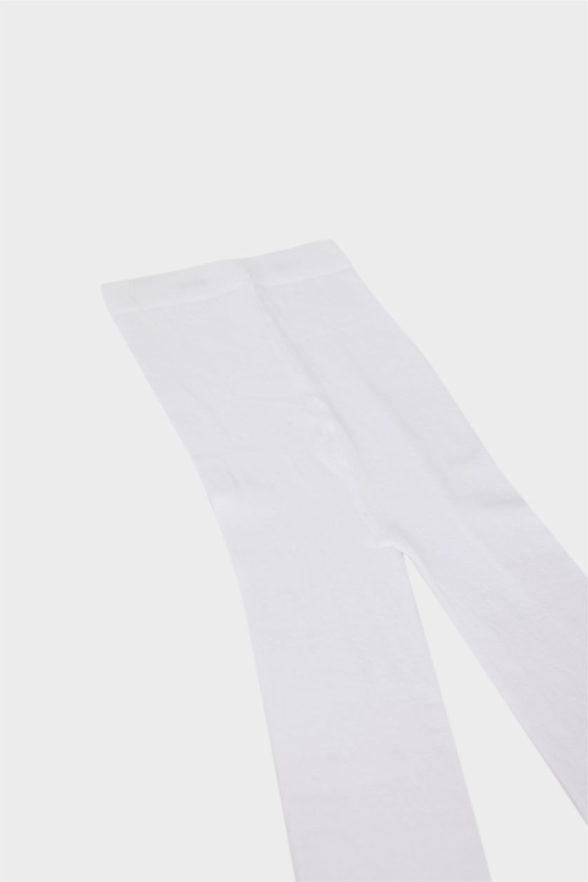 Kız Çocuk - Genç Kız Kırık Beyaz 2'li Pamuklu Külotlu Çorap Kız Çocuk