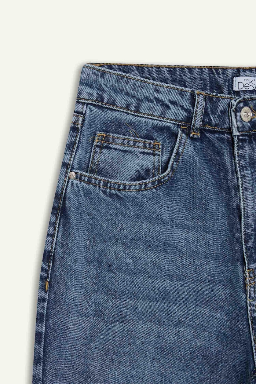 WOMAN Blue Normal Waist Trousers