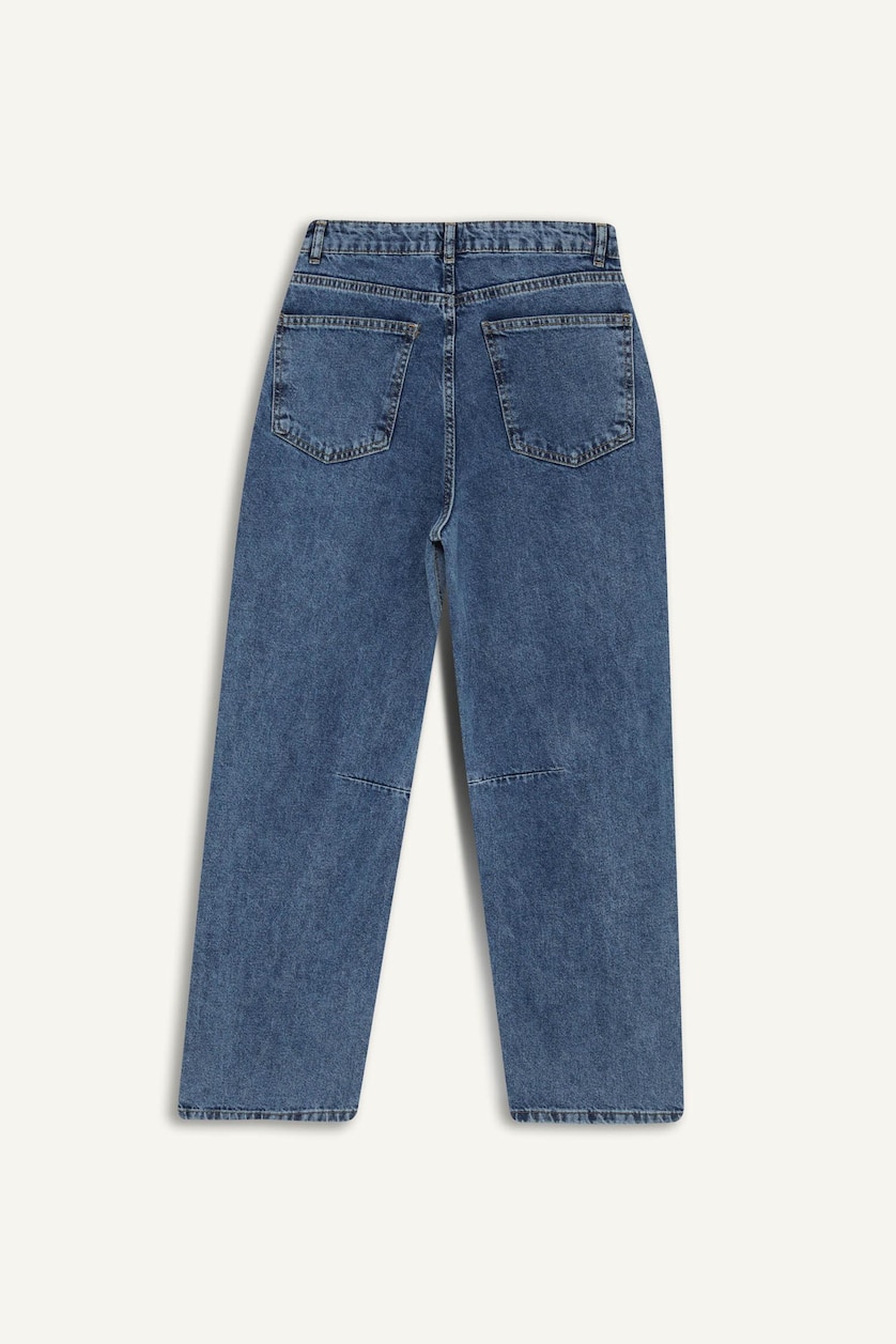 WOMAN Blue Normal Waist Trousers