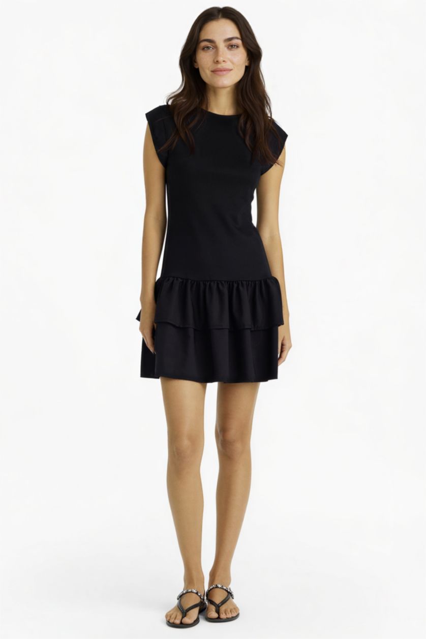 Kadın Siyah Mini Elbise