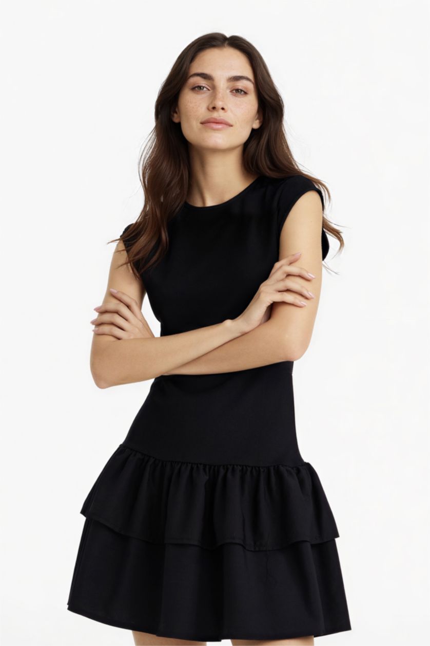 Kadın Siyah Mini Elbise