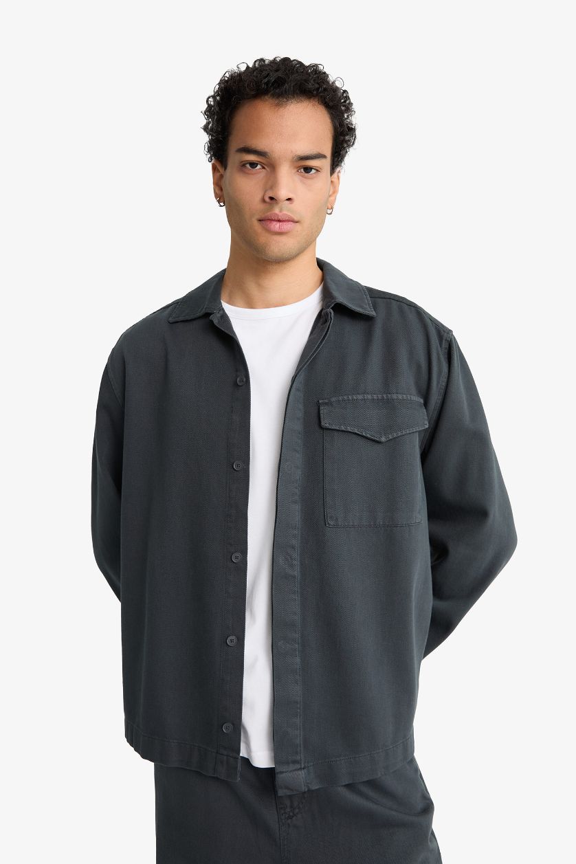 Erkek Antrasit %100 Pamuk Baggy Fit Pantolon