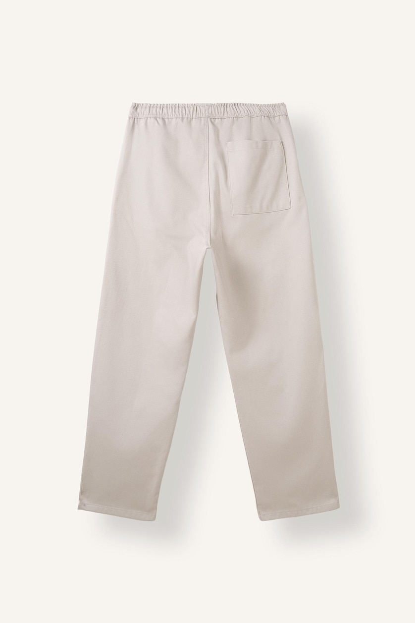 MAN Light Grey 100% Cotton Baggy Fit Trousers