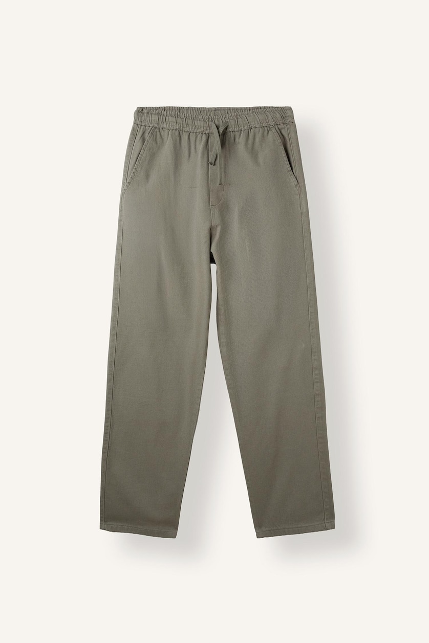 MAN Light Khaki 100% Cotton Baggy Fit Trousers