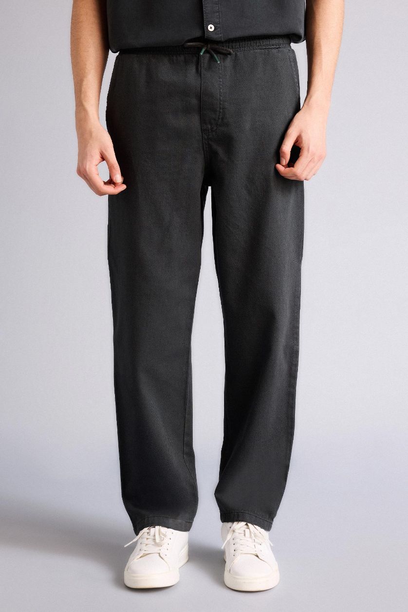 Erkek Antrasit %100 Pamuk Baggy Fit Pantolon