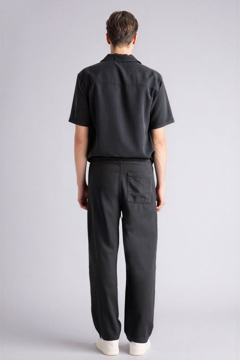 Erkek Antrasit %100 Pamuk Baggy Fit Pantolon