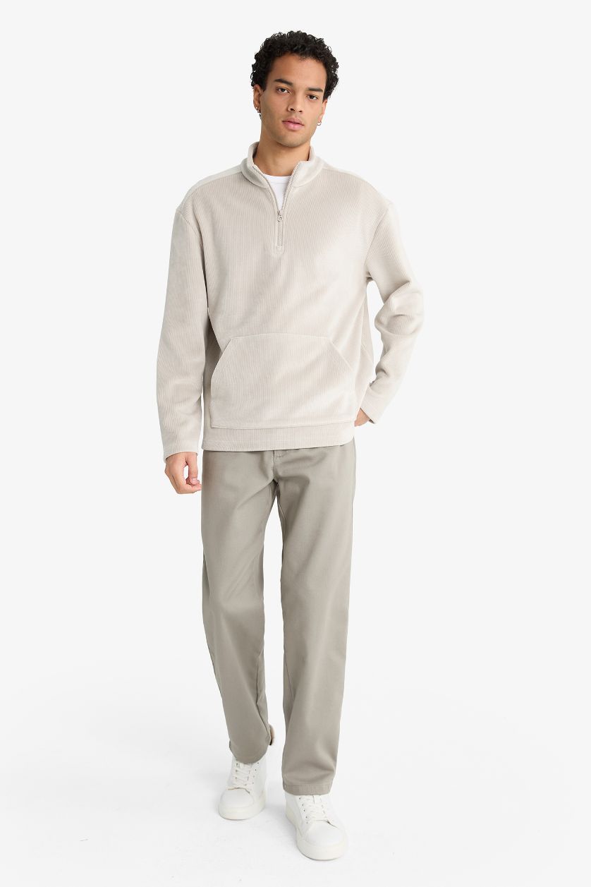 رجال رمادي بنطرون برجل واسع وايد ليج