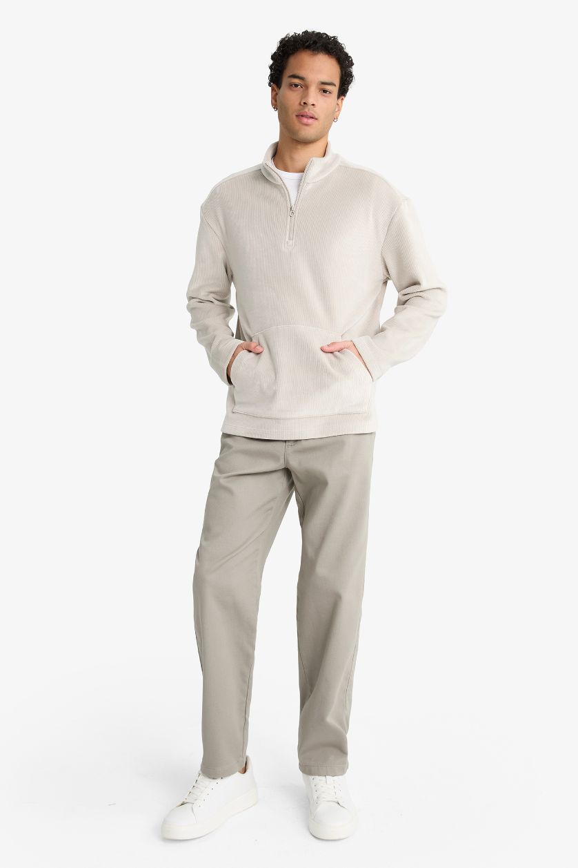 رجال رمادي بنطرون برجل واسع وايد ليج