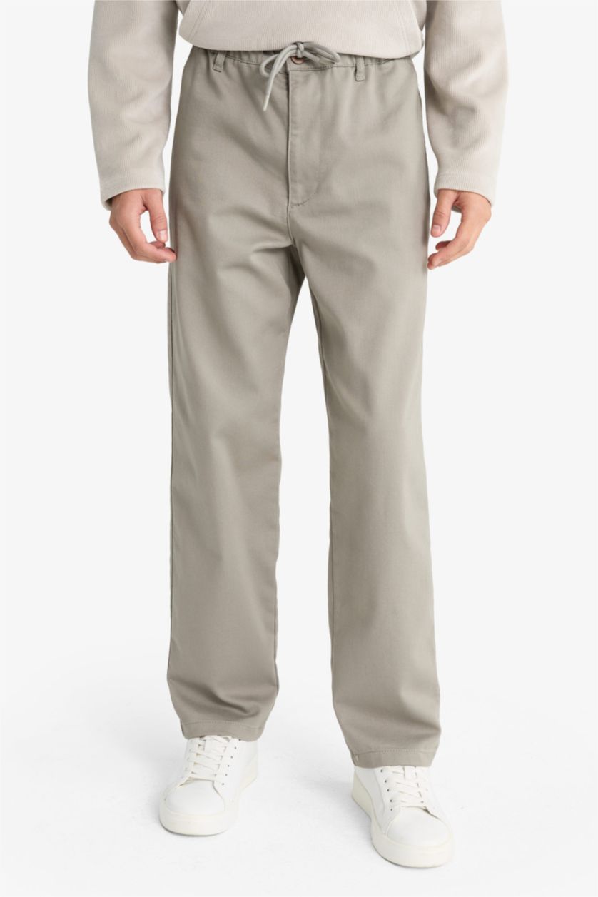 رجال رمادي بنطرون برجل واسع وايد ليج