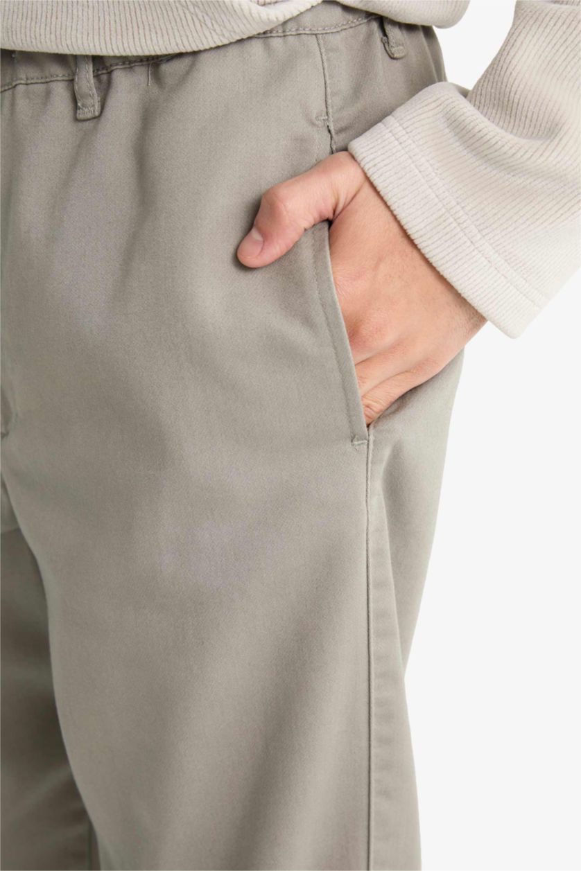 رجال رمادي بنطرون برجل واسع وايد ليج