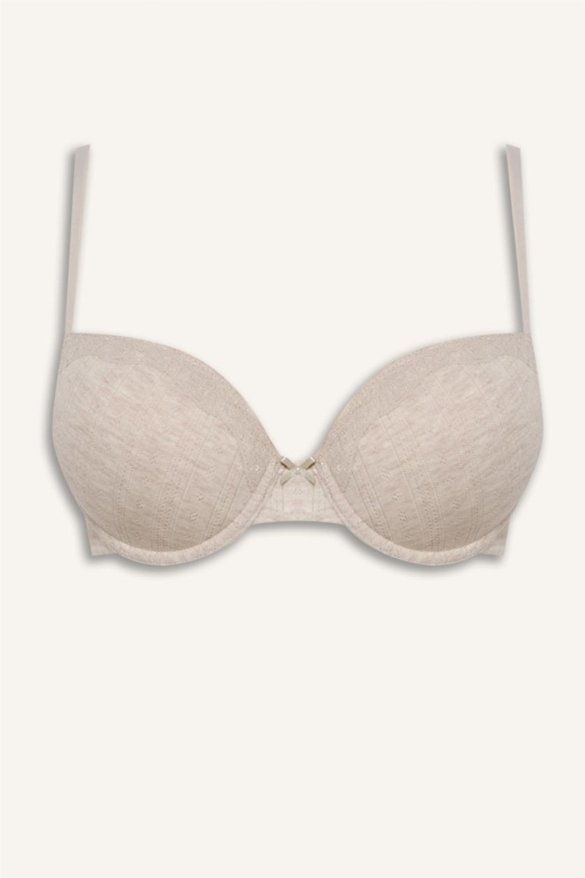 WOMAN Light Brown Melange Covered Underwired T-Shirt Bra
