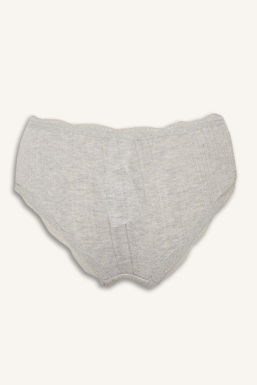 حريمي ميلانج رمادي كلوت قصير بزخارف دانتيل