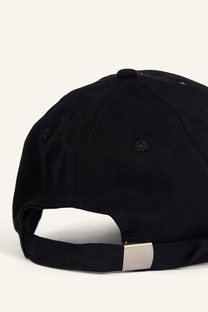 Erkek Siyah Erkek Gabardin Cap Şapka