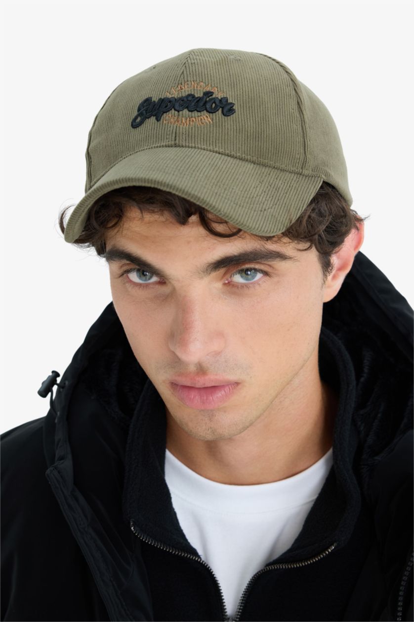 Man Khaki Man Corduroy Cap