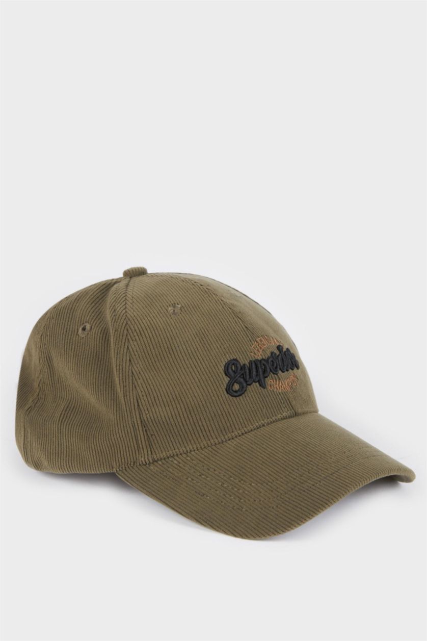 Man Khaki Man Corduroy Cap