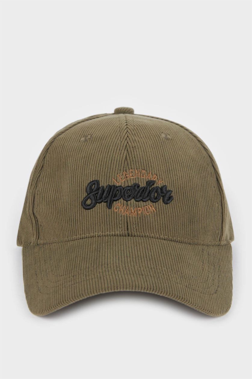 Man Khaki Man Corduroy Cap