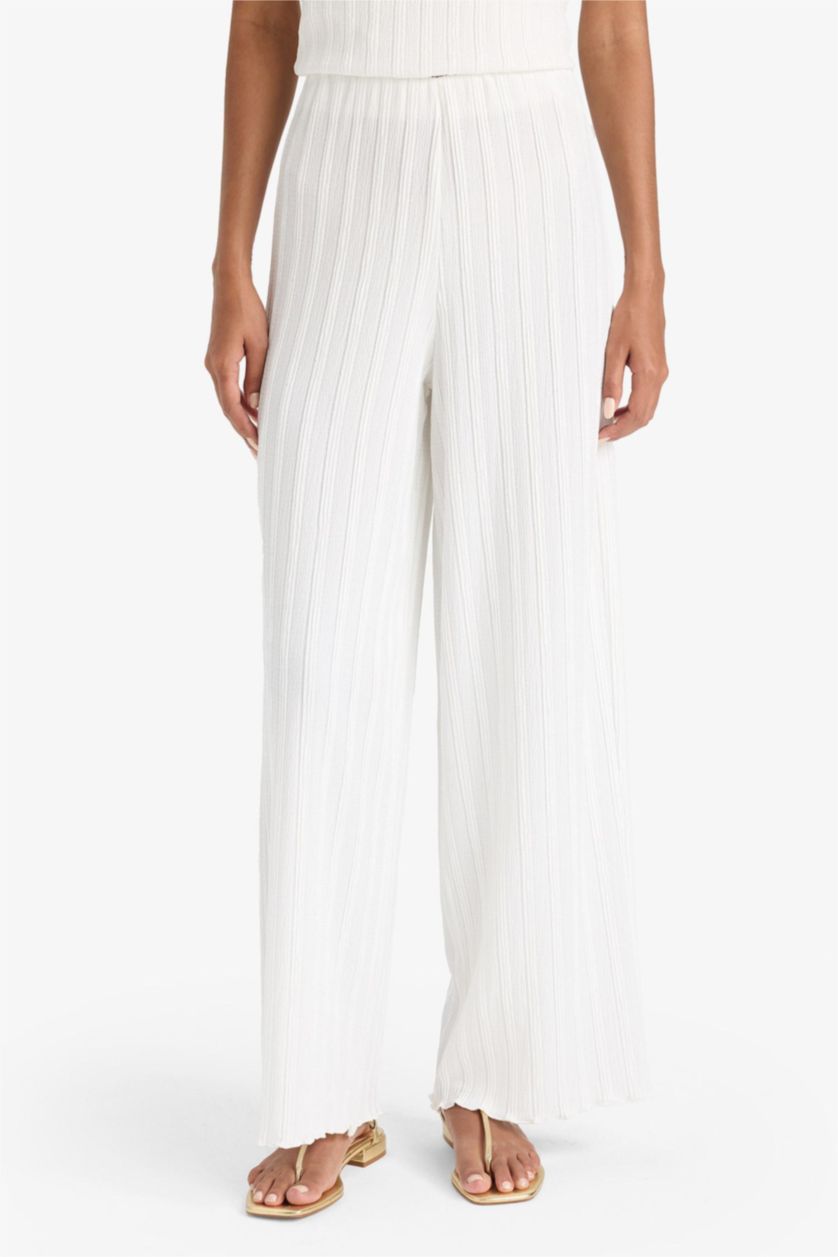 Женщины Бежевый Широкие брюки с эффектом брумчук