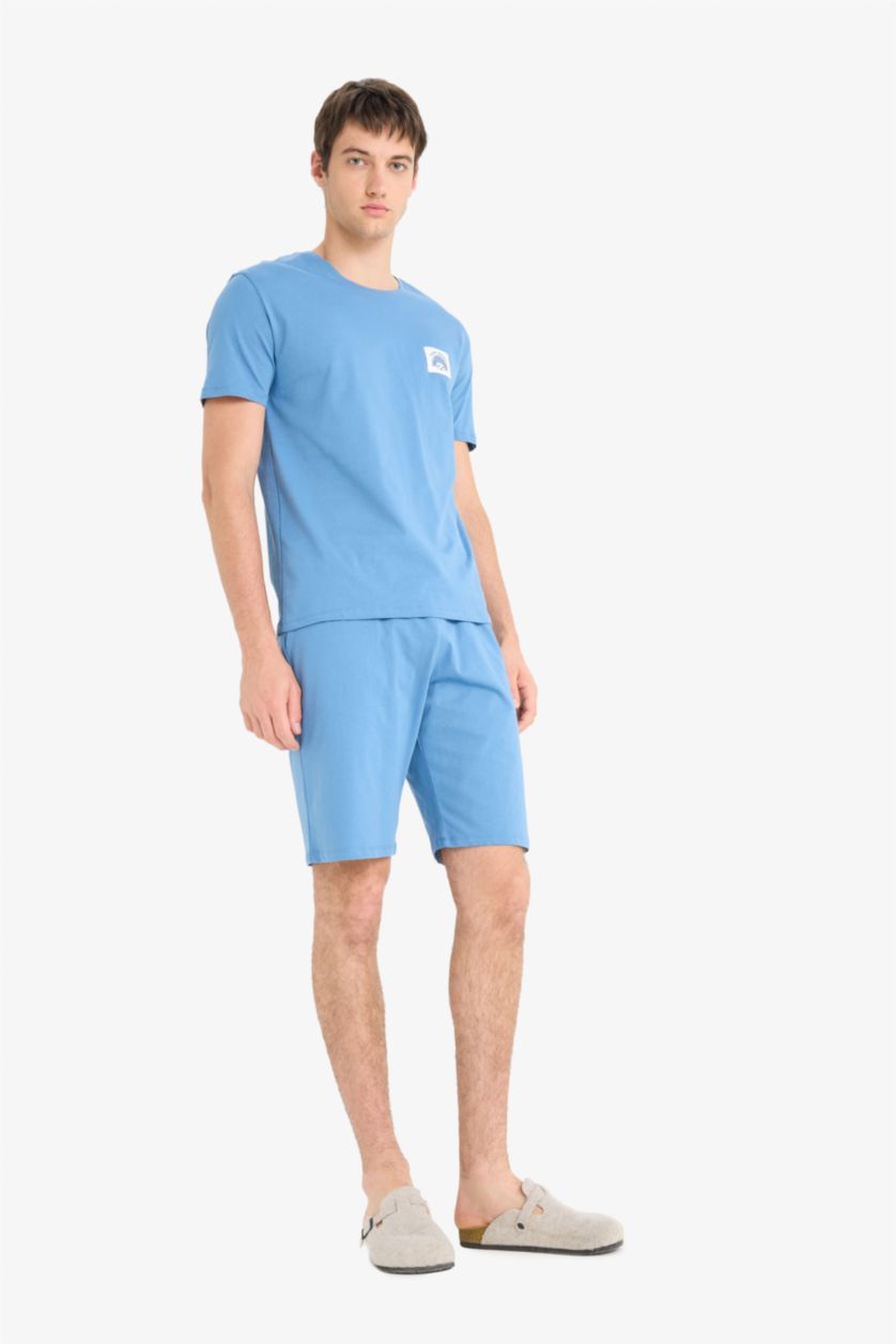 Man Blue Short Sleeve 2 Piece Set